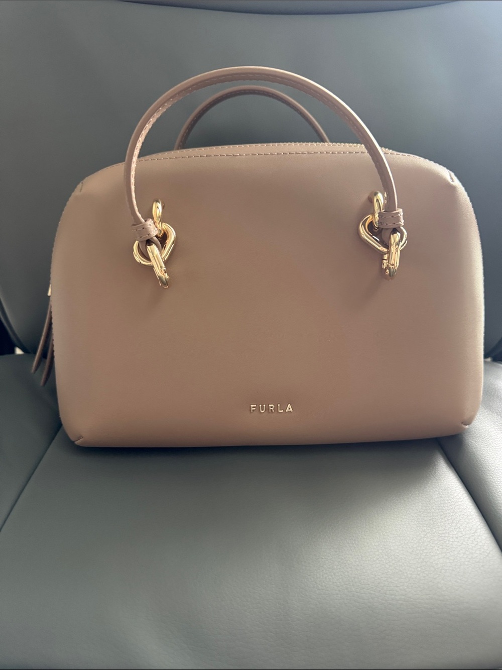 Furla Galassia Medium Leather Boston Bag